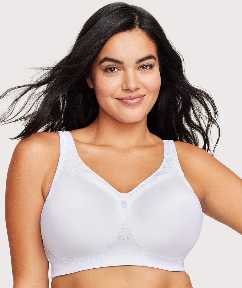 Glamorise MagicLift Seamless Wire-free Everyday Bra - White - Image 3