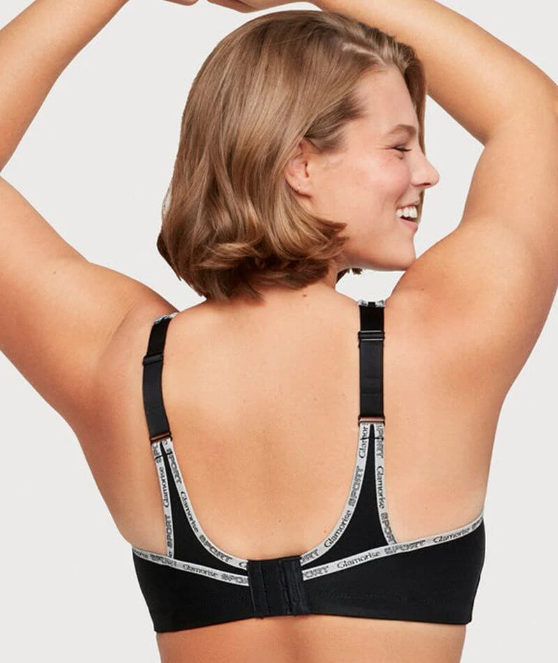 Glamorise No-Bounce Camisole Wire-free Sports Bra - Black - Image 4