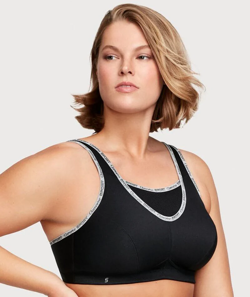 Glamorise No-Bounce Camisole Wire-free Sports Bra - Black - Image 5