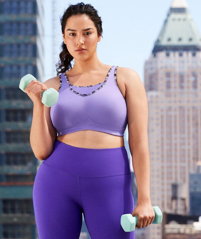 Glamorise No-Bounce Camisole Wire-free Sports Bra - Purple - Image 5