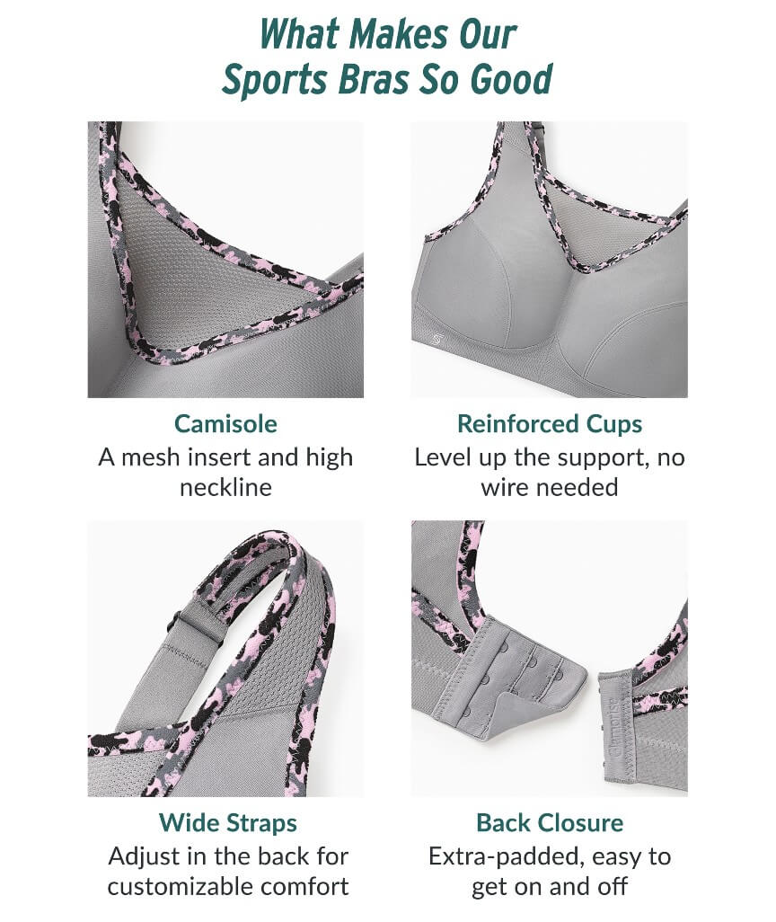 Glamorise No-Bounce Camisole Wire-free Sports Bra - Black - Image 7