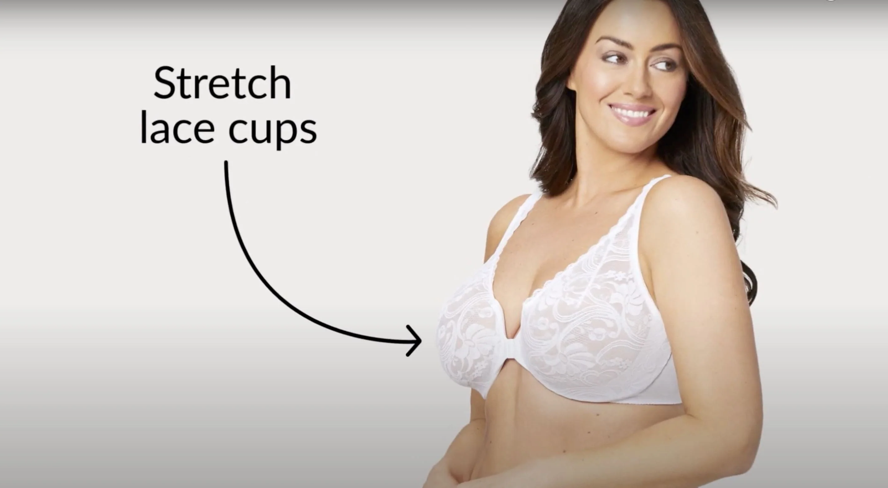 Glamorise WonderWire Front-Closure Stretch Lace Bra - Cappuccino - Image 9