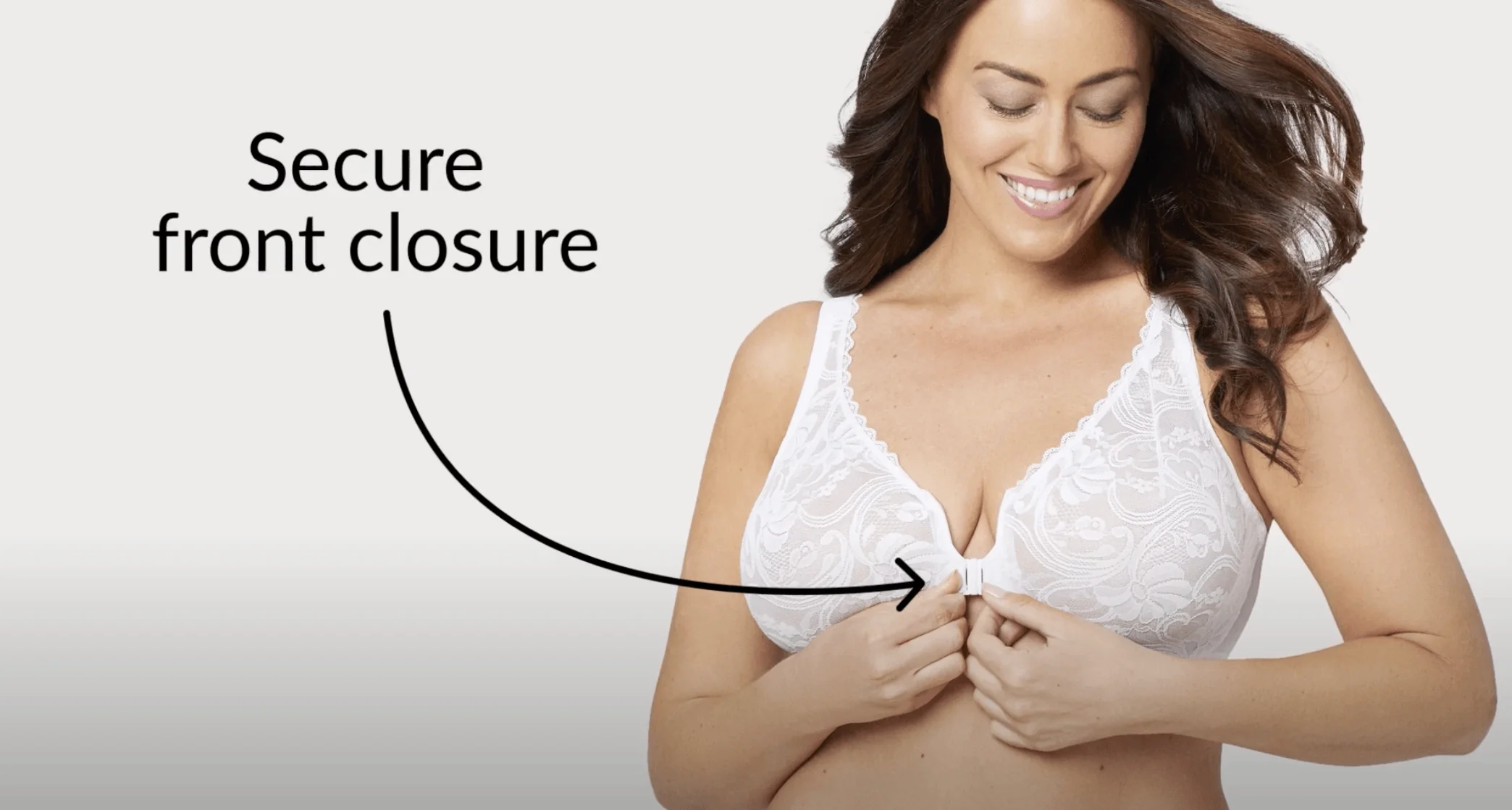 Glamorise WonderWire Front-Closure Stretch Lace Bra - Mocha - Image 7