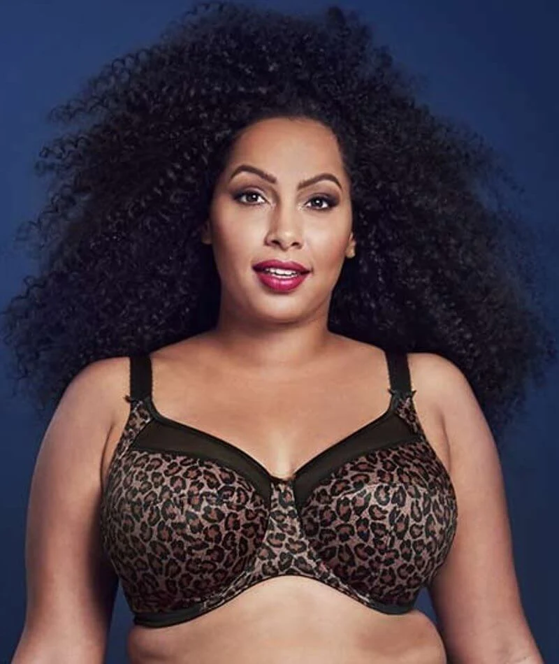 Goddess Kayla Underwire Banded Bra - Dark Leopard - Image 3