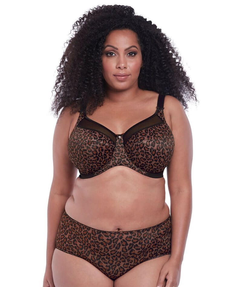 Goddess Kayla Underwire Banded Bra - Dark Leopard - Image 5