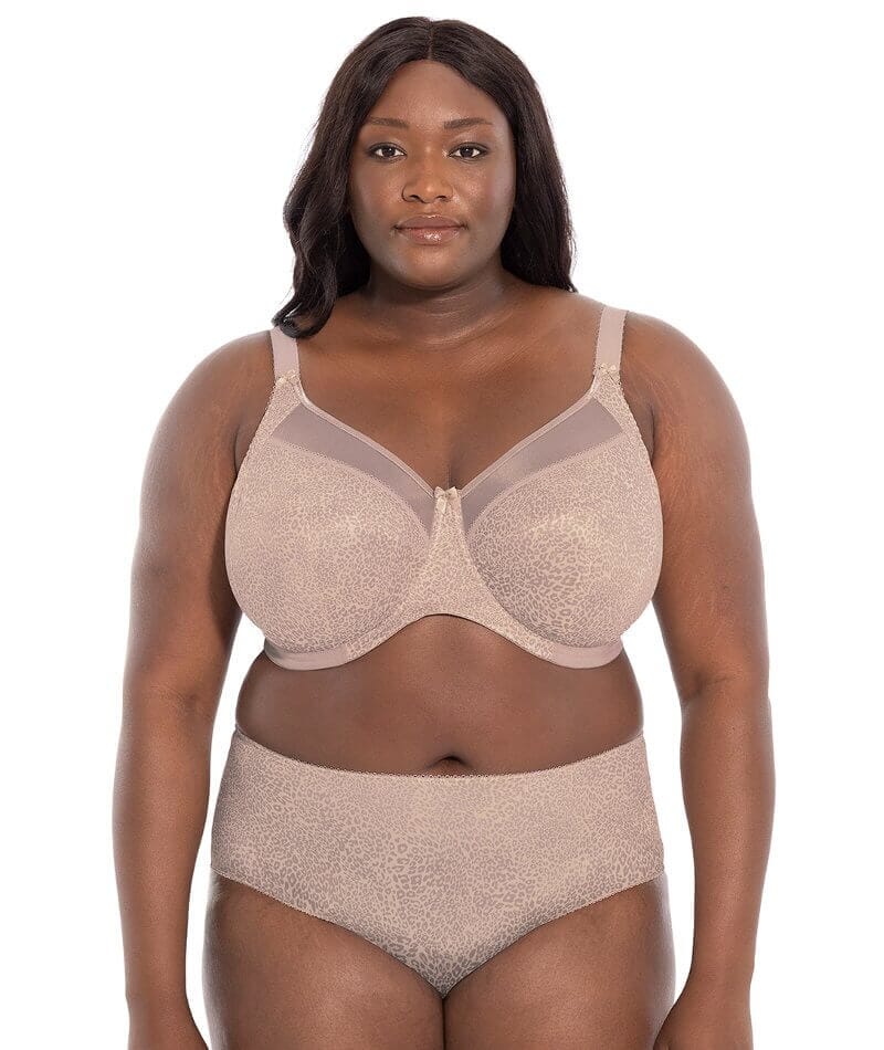 Goddess Kayla Underwired Banded Bra - Taupe Leo - Image 3