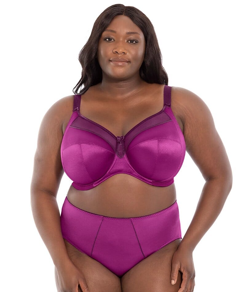 Goddess Keira Underwired Banded Bra - Magenta Mix - Image 3