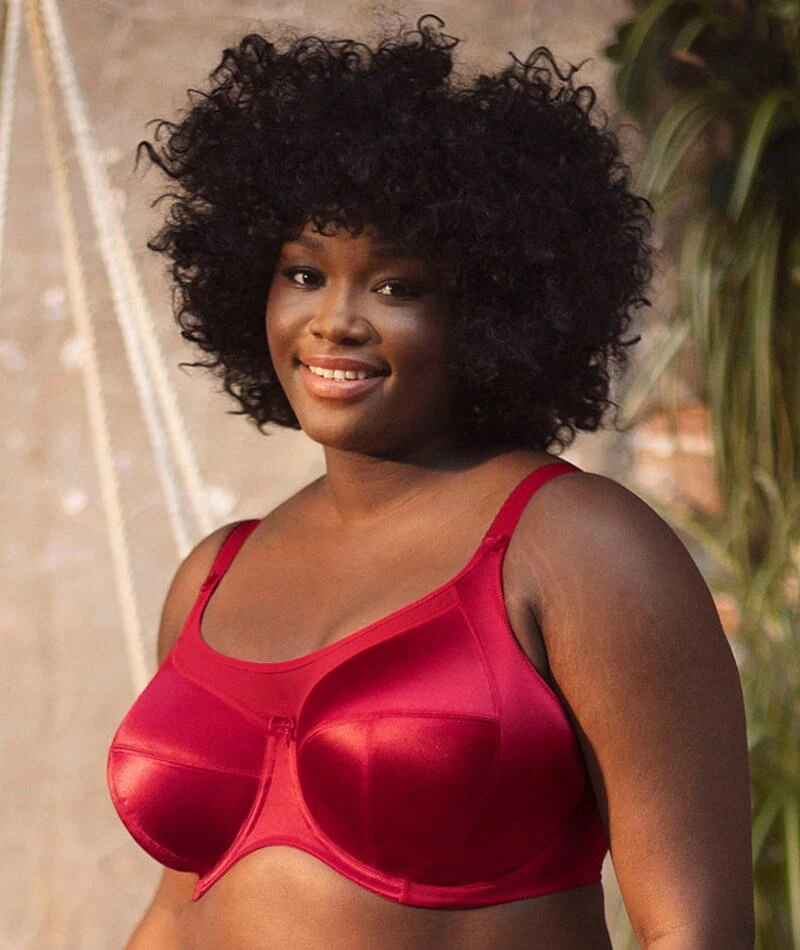 Goddess Keira Underwired Full Cup Bra - Crimson - Image 3