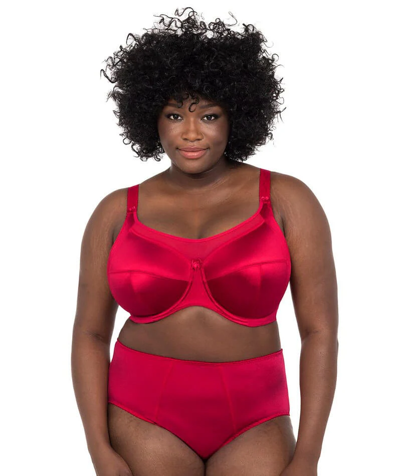 Goddess Keira Underwired Full Cup Bra - Crimson - Image 4