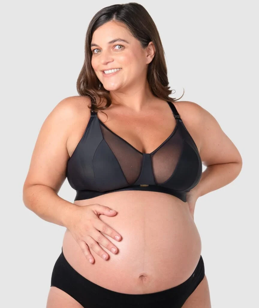 Hotmilk Flawless Full Cup Wire-Free Nursing Bra - Black - Image 7
