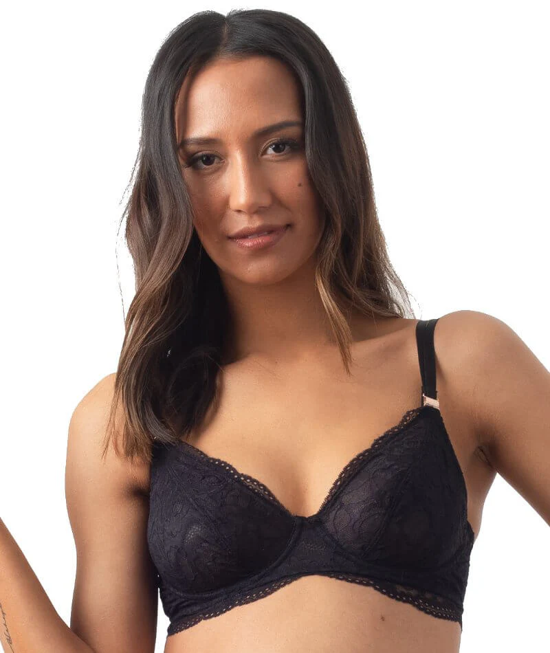 Hotmilk Heroine Plunge Nursing Bra - Black - Image 4