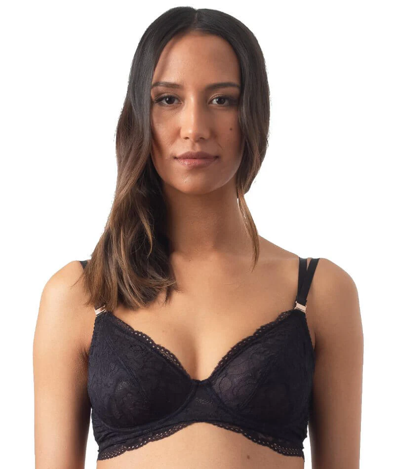 Hotmilk Heroine Plunge Nursing Bra - Black - Image 5