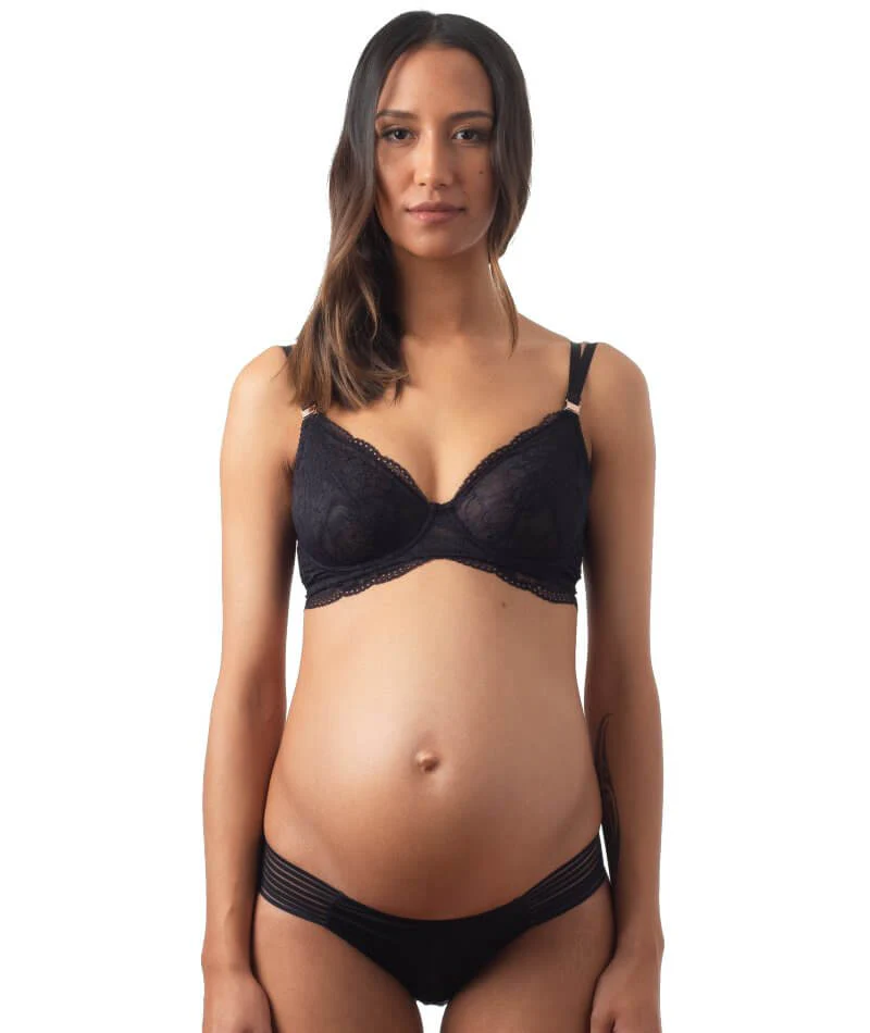 Hotmilk Heroine Plunge Nursing Bra - Black - Image 6