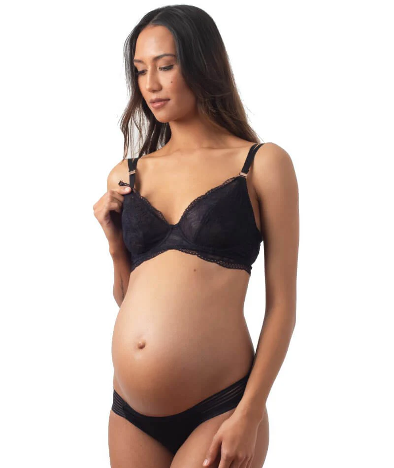 Hotmilk Heroine Plunge Nursing Bra - Black - Image 8
