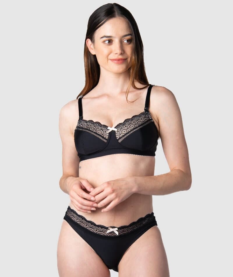 Hotmilk Show Off Wire-free Nursing & Maternity Bra - Black - Image 8
