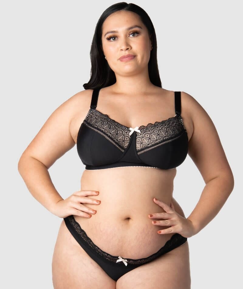 Hotmilk Show Off Wire-free Nursing & Maternity Bra - Black - Image 9