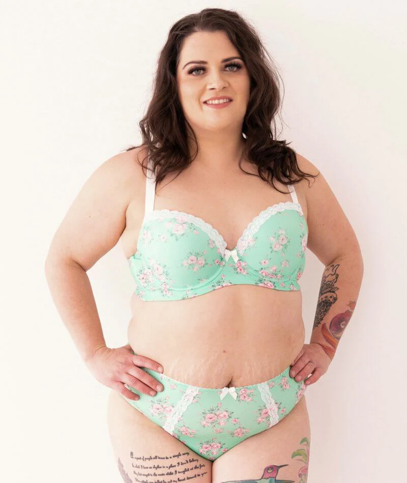 Lady Emprezz Laverne High Rise Brief - Aqua Vintage - Image 4