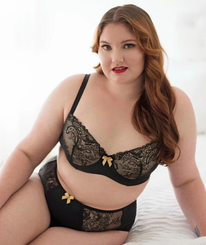 Lady Emprezz Rizzo Padded Shaping Bra - Black/Nude - Image 10