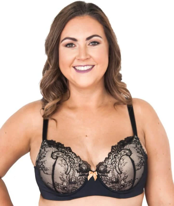 Lady Emprezz Rizzo Padded Shaping Bra - Black/Nude - Image 15