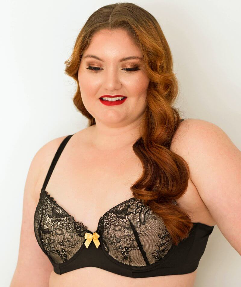 Lady Emprezz Rizzo Padded Shaping Bra - Black/Nude - Image 5