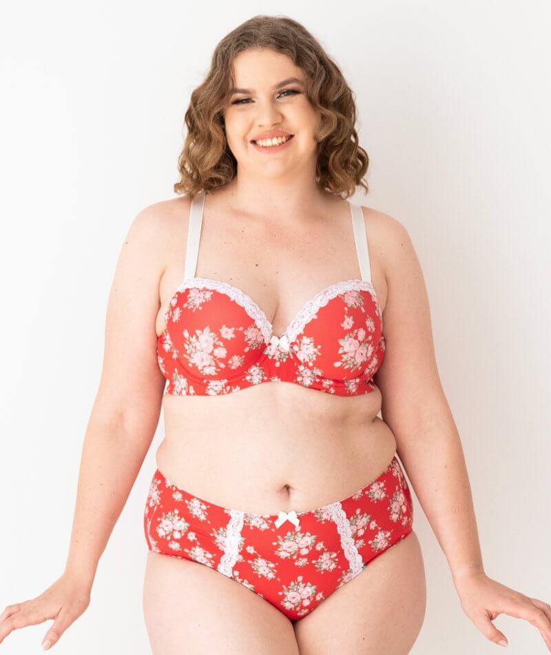 Lady Emprezz Shirley Underwire Contour Bra - Red Vintage - Image 6