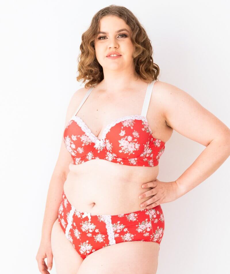 Lady Emprezz Shirley Underwire Contour Bra - Red Vintage - Image 7