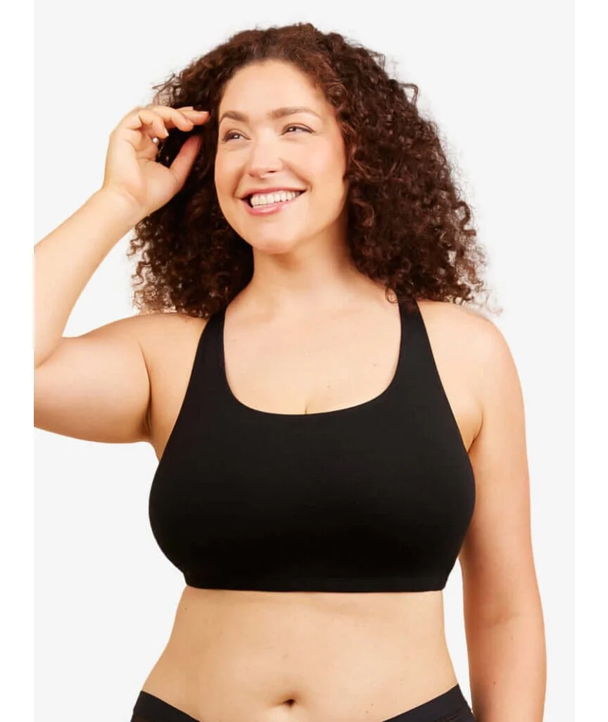 Leading Lady The Serena Wire-free Crop Top - Black