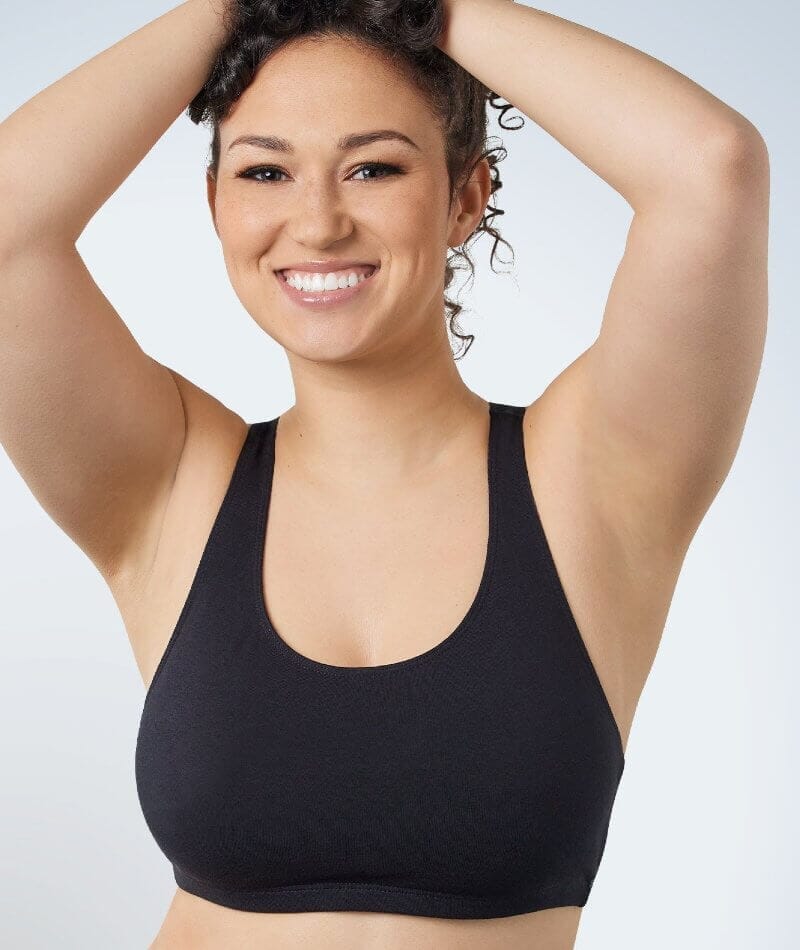 Leading Lady The Serena Wire-free Crop Top - Black - Image 2