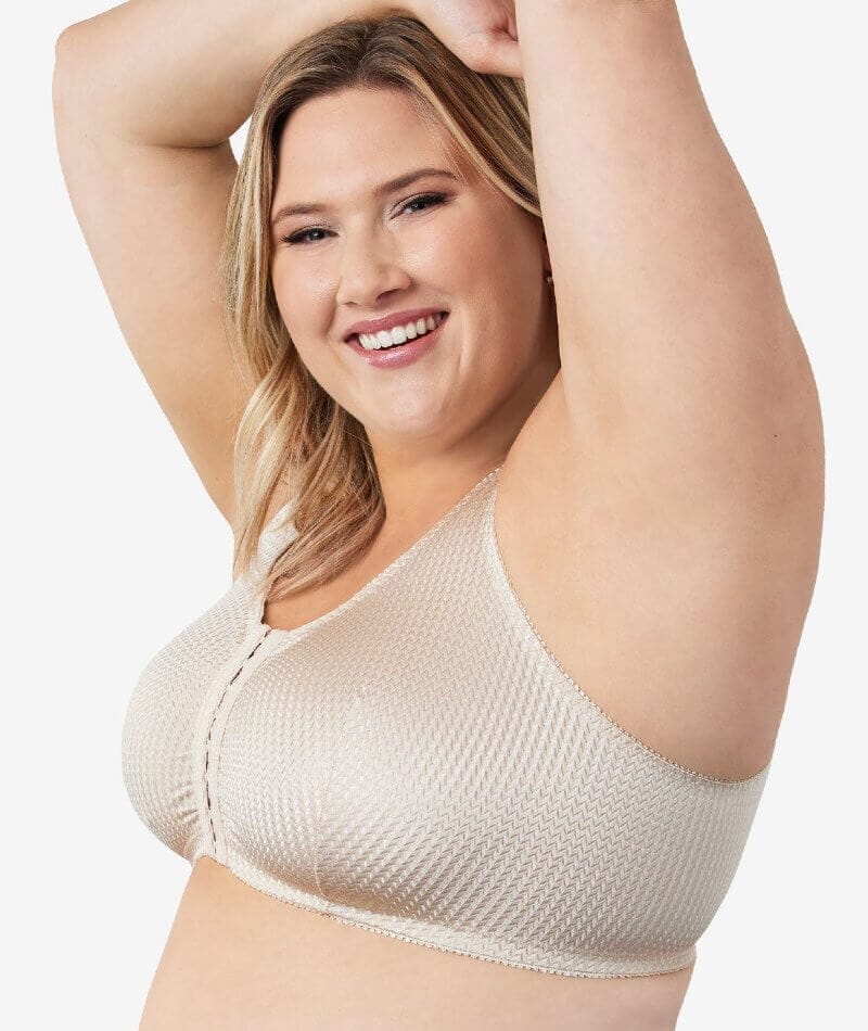 Leading Lady Marlene Wire-free Front Close Comfort Bra - Biege - Image 6