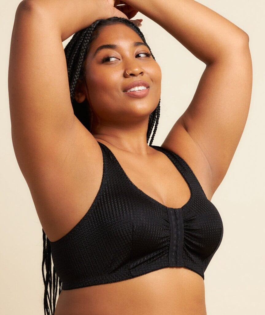 Leading Lady Marlene Wire-free Front Close Comfort Bra - Black - Image 10