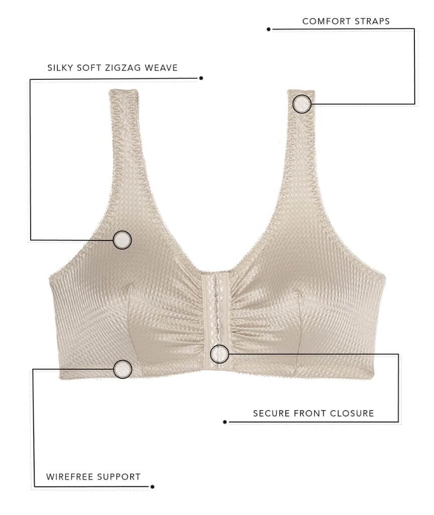 Leading Lady Marlene Wire-free Front Close Comfort Bra - Black - Image 4