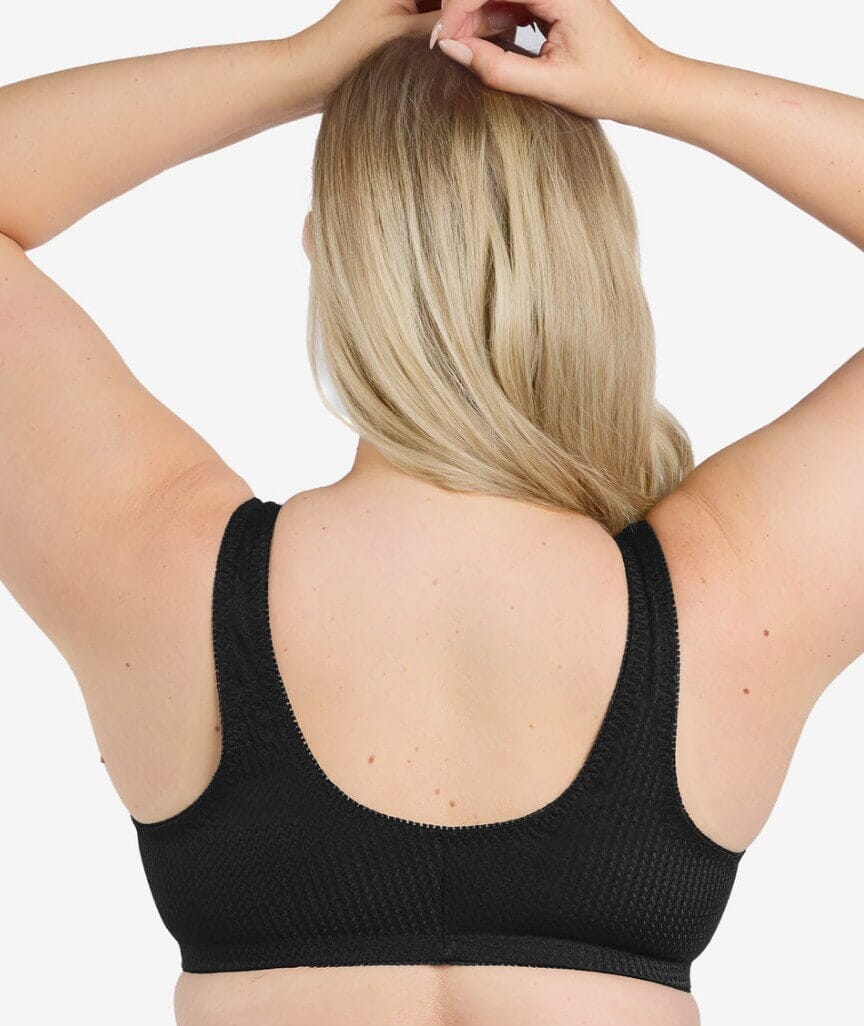 Leading Lady Marlene Wire-free Front Close Comfort Bra - Black - Image 6