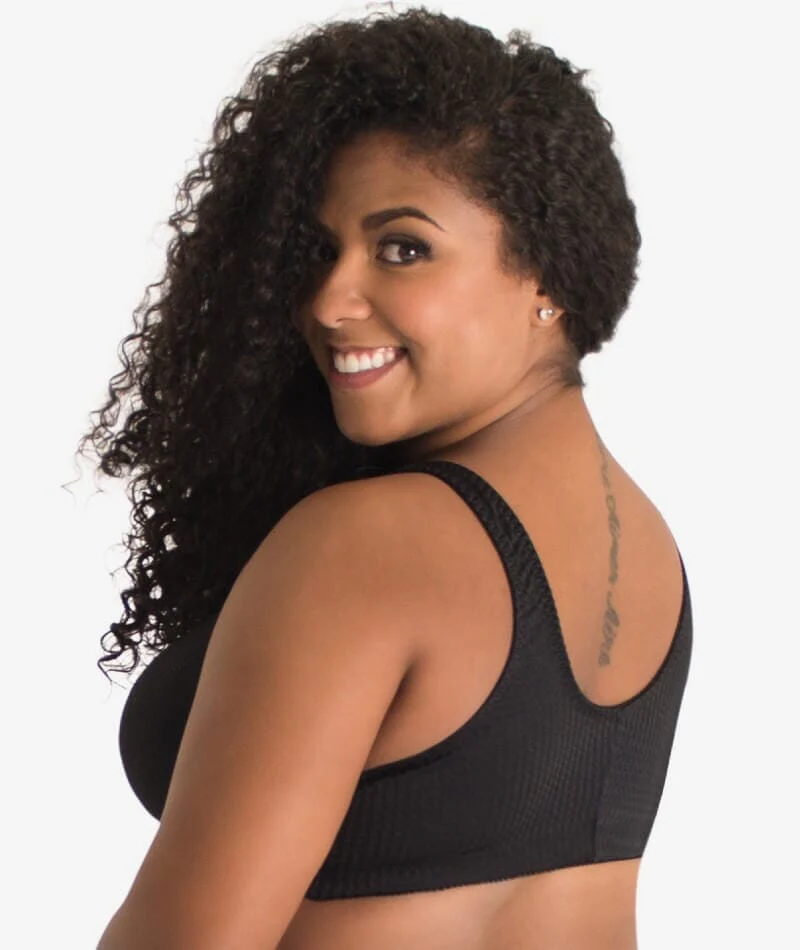 Leading Lady Marlene Wire-free Front Close Comfort Bra - Black - Image 7