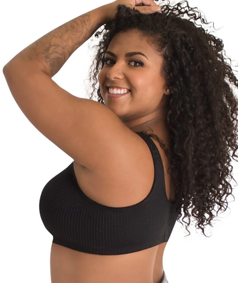 Leading Lady Marlene Wire-free Front Close Comfort Bra - Black - Image 8