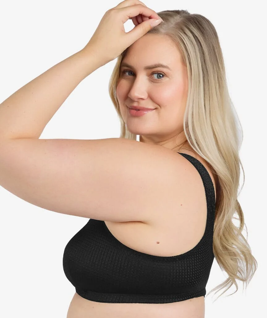 Leading Lady Marlene Wire-free Front Close Comfort Bra - Black - Image 9