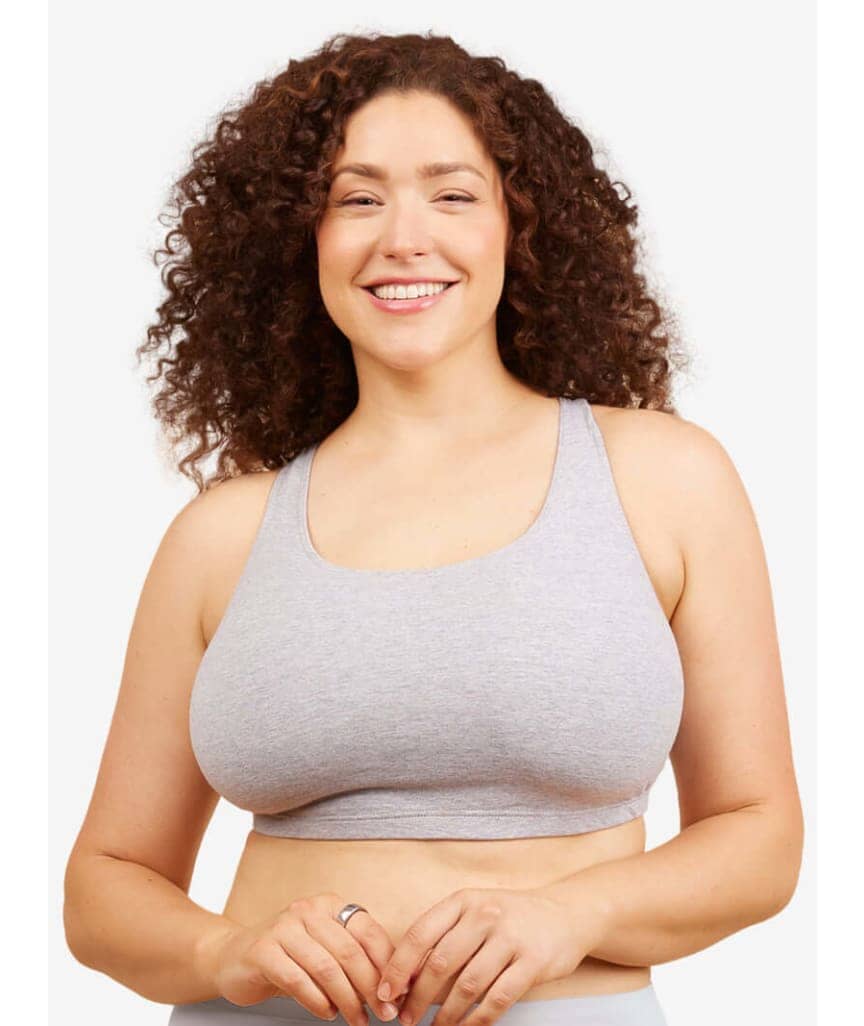 Leading Lady The Serena Wire-free Crop Top - Grey