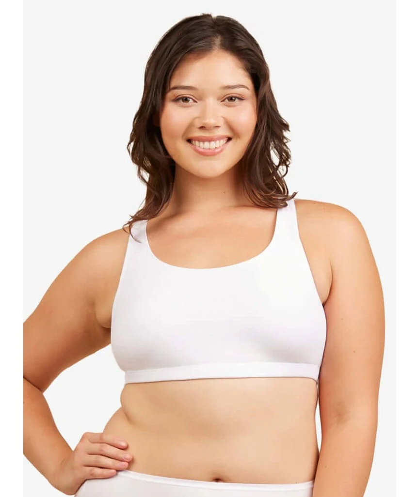 Leading Lady The Serena Wire-free Crop Top - White