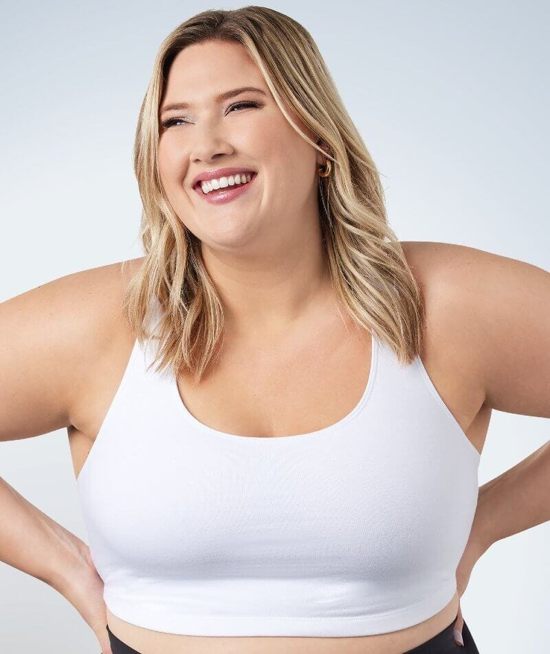 Leading Lady The Serena Wire-free Crop Top - White - Image 2