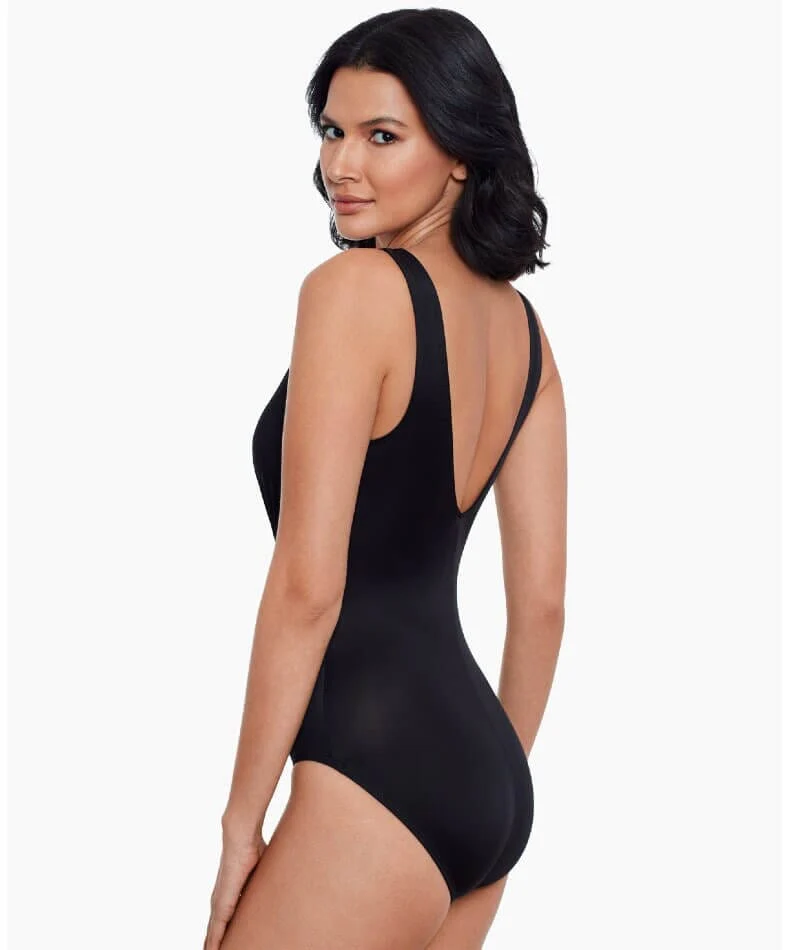 Miraclesuit Swim Illusionists Palma Shaping High Neck DD Cup Swimsuit - Black - Image 3