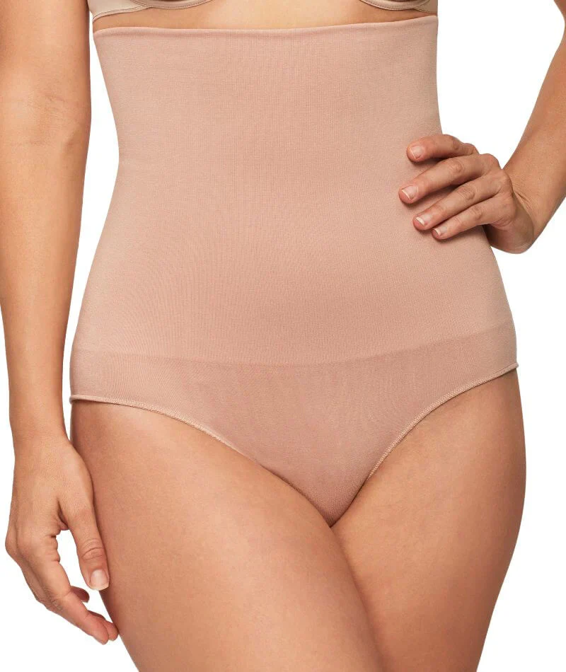 Nancy Ganz Bamboo Essentials High Waisted Brief - Mahogany - Image 4