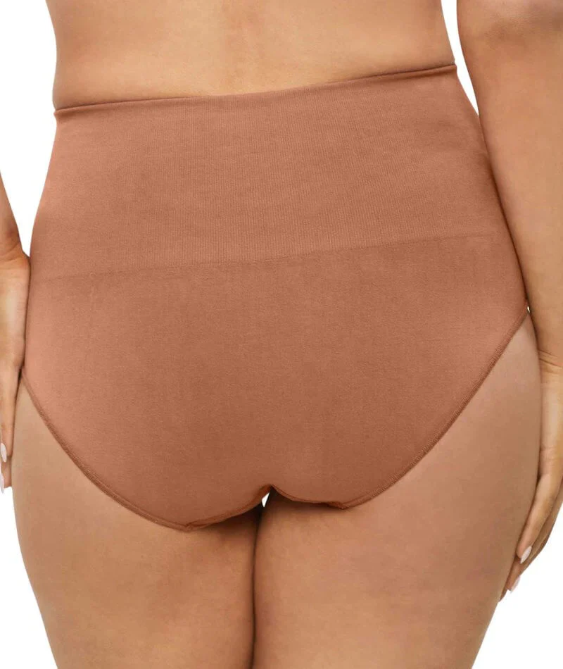 Nancy Ganz Bamboo Essentials Waisted Brief - Cocoa - Image 2