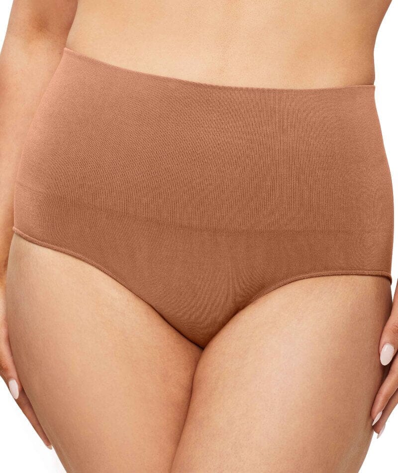Nancy Ganz Bamboo Essentials Waisted Brief - Cocoa - Image 4