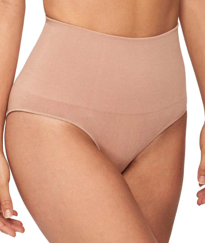 Nancy Ganz Bamboo Essentials Waisted Brief - Mahogany - Image 4