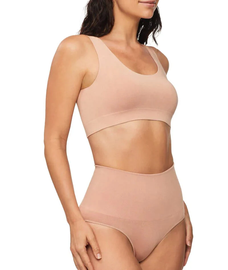 Nancy Ganz Bamboo Essentials Waisted Brief - Mahogany - Image 7