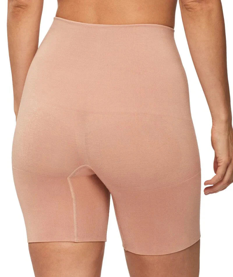 Nancy Ganz Bamboo Essentials Waisted Thigh Shaper Short - Mahogany - Image 2