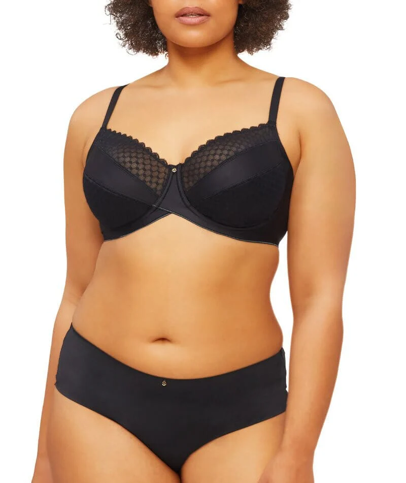 Nancy Ganz Revive Maya Underwire Lace Minimiser Bra - Black - Image 5