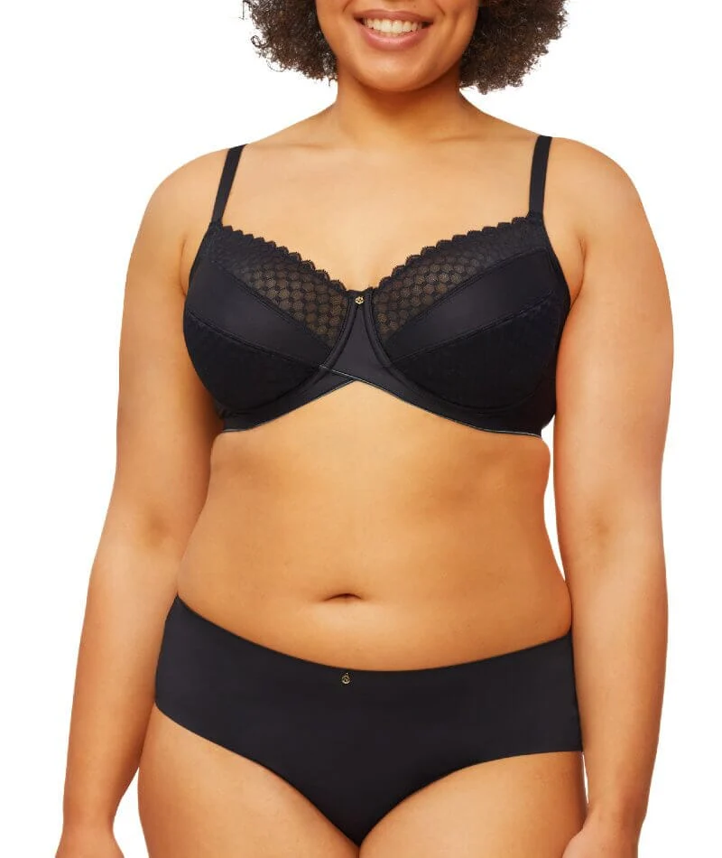 Nancy Ganz Revive Maya Underwire Lace Minimiser Bra - Black - Image 6
