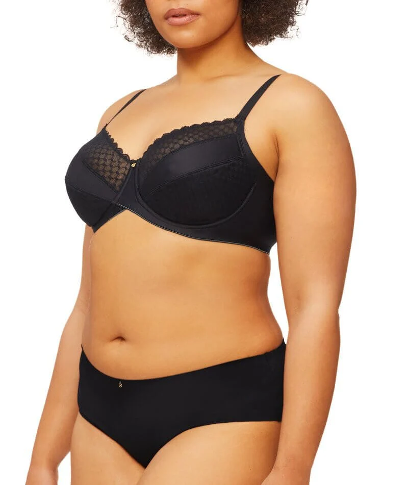 Nancy Ganz Revive Maya Underwire Lace Minimiser Bra - Black - Image 8
