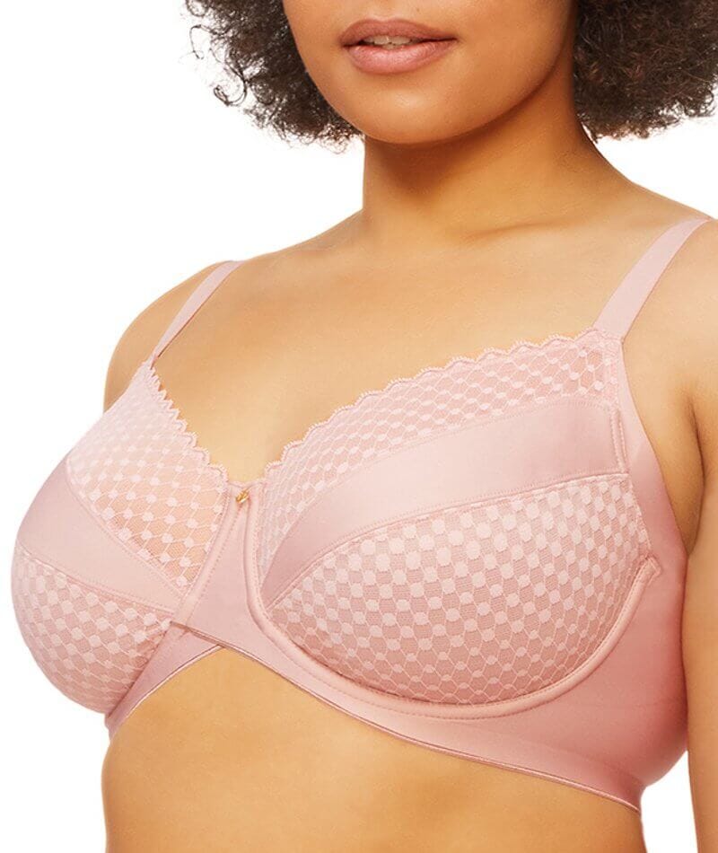 Nancy Ganz Revive Maya Underwire Lace Minimiser Bra - Rose Quartz - Image 3