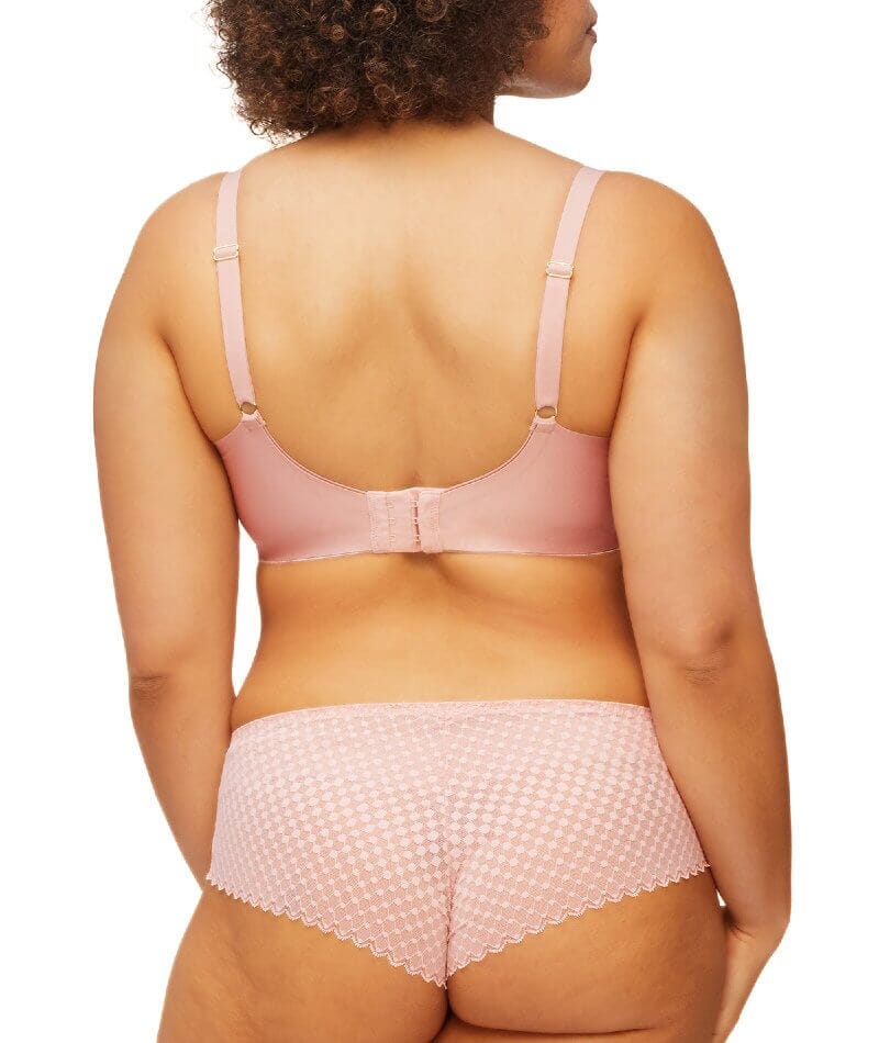 Nancy Ganz Revive Maya Underwire Lace Minimiser Bra - Rose Quartz - Image 6